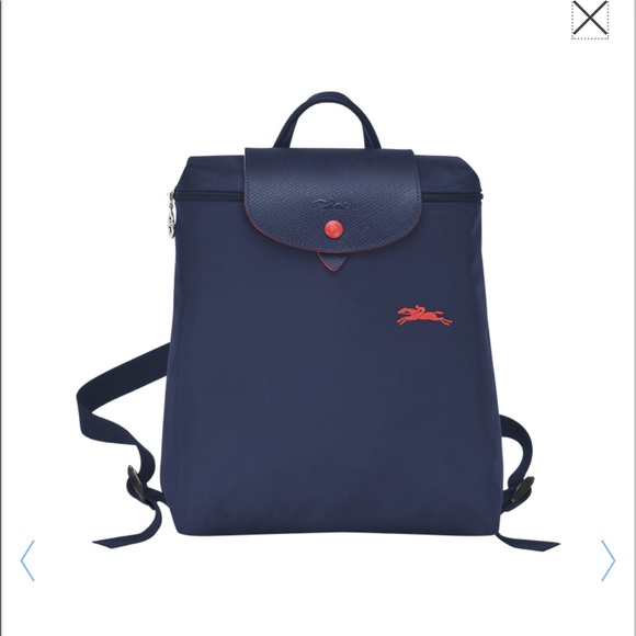 Longchamp Handbags - LONGCHAMP LE PLIAGE CLUB BACKPACK - Blue Canvas